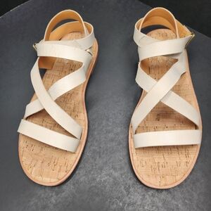 Kork Ease sandals women's 9M cream leather Bryleigh ankle strappy summer new$120